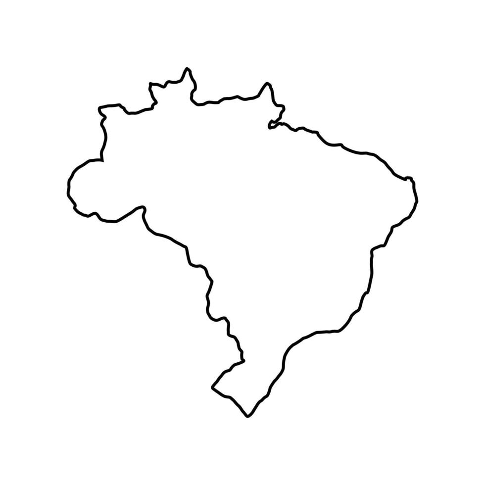 Contorno minimalista do mapa do Brasil